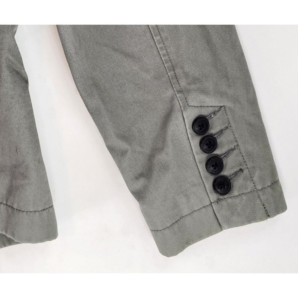 Kenneth Cole Jacket Womens Green Distressed Cargo Y2K Casualcore Button Up - Picture 11 of 14